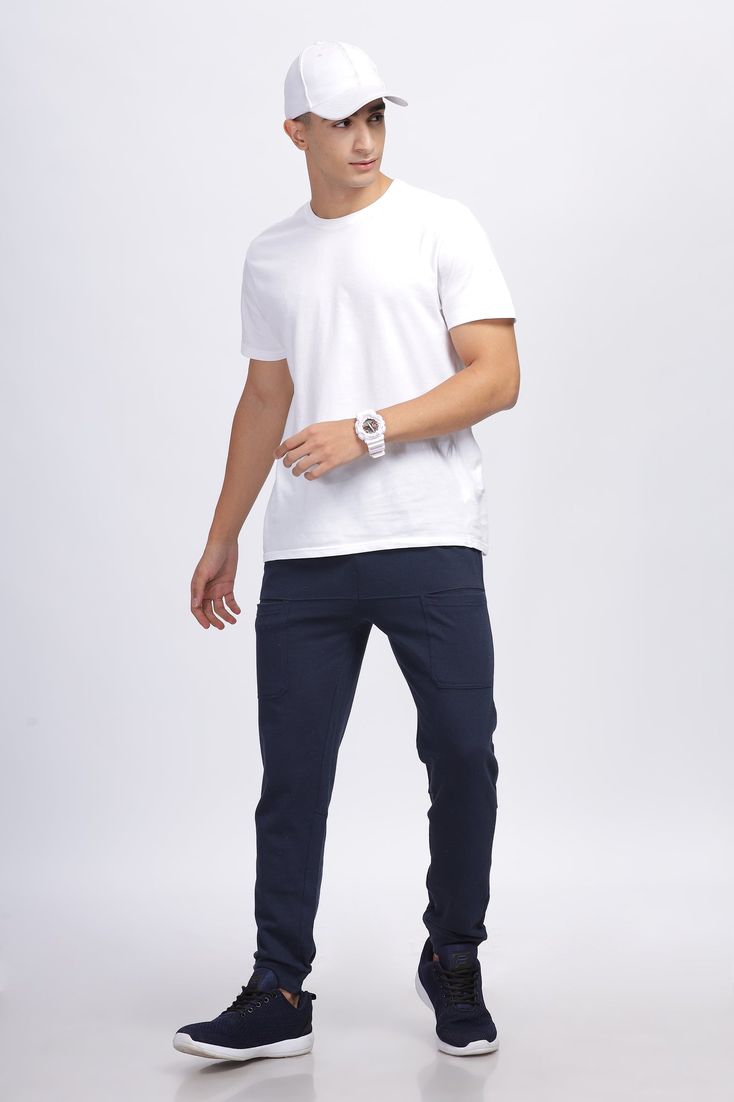 Six Pocket Navy Blue Men's Jogger Pants