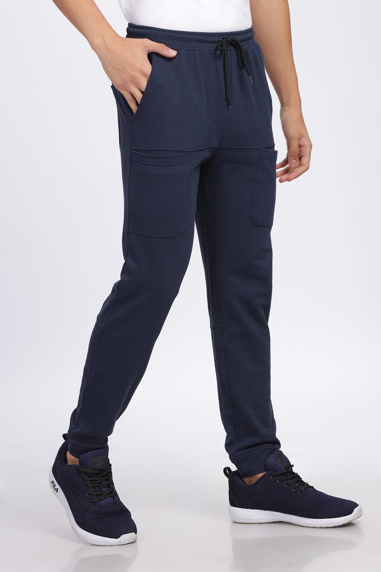 Six Pocket Navy Blue Men's Jogger Pants