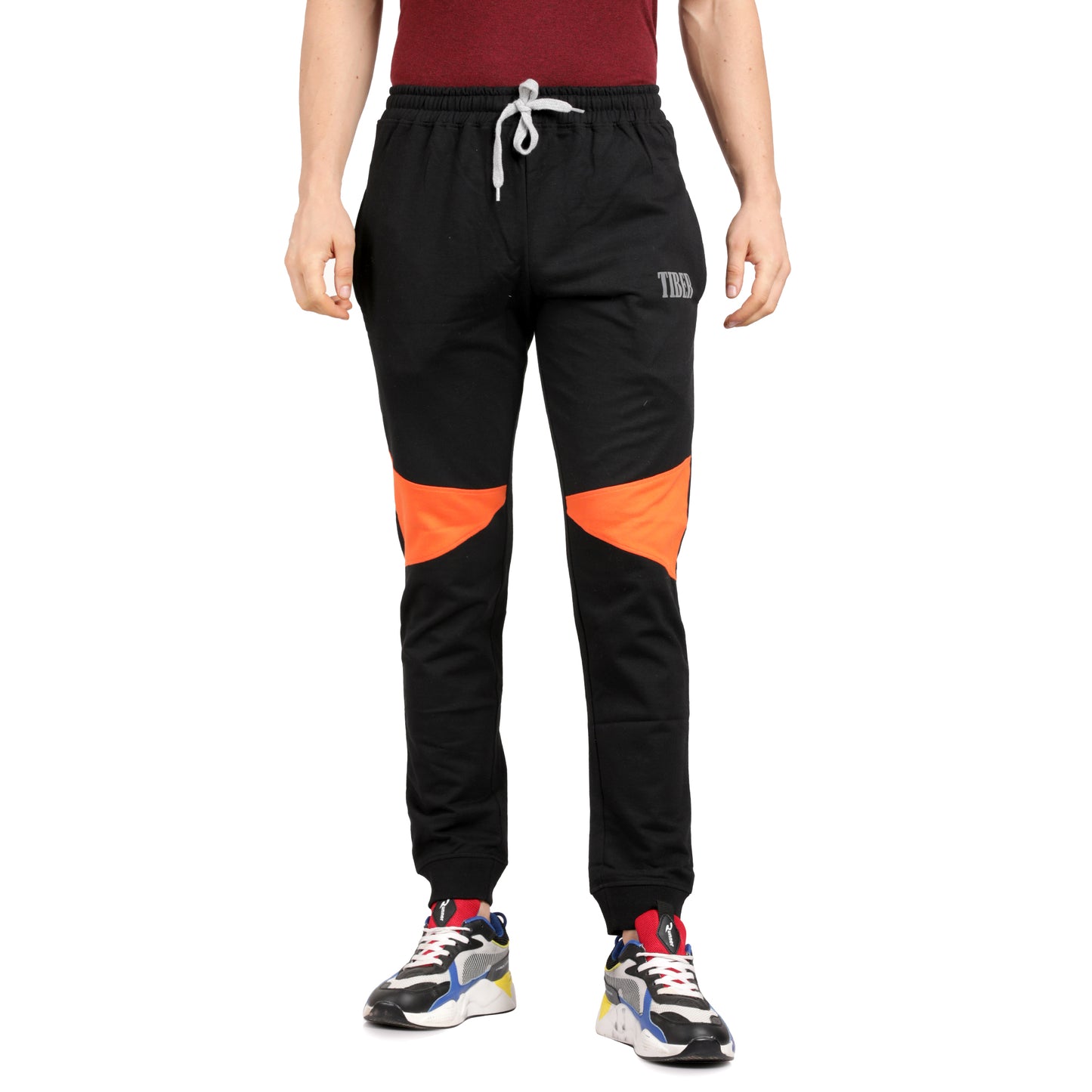 Zig Zag Orange Men's Jogger Pants