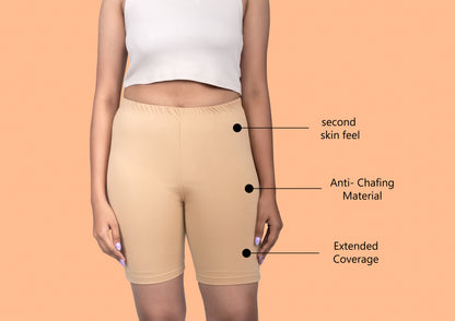 Beige Women Inner Shorts