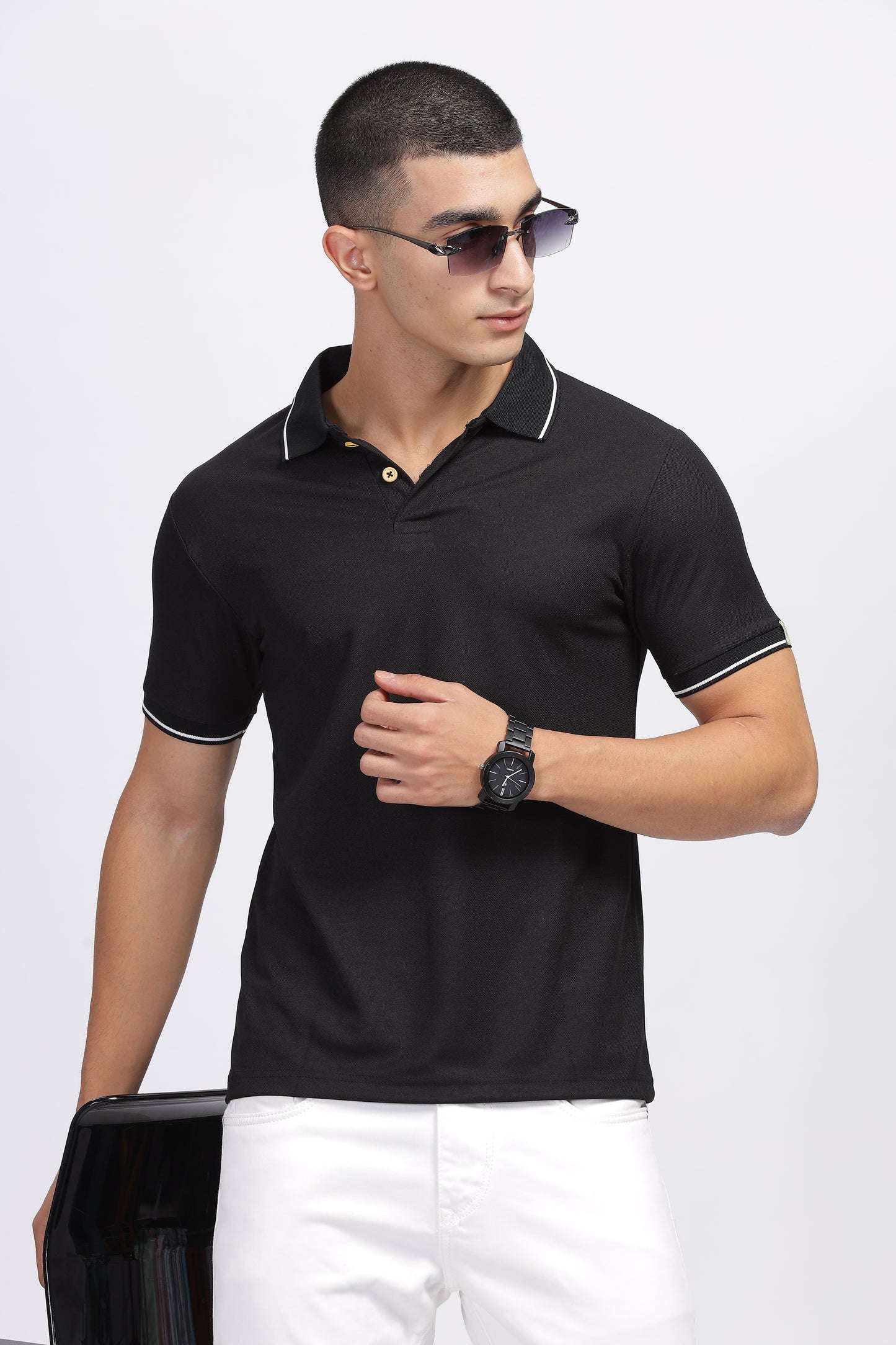 Dark Grey Men's Polo T-Shirts