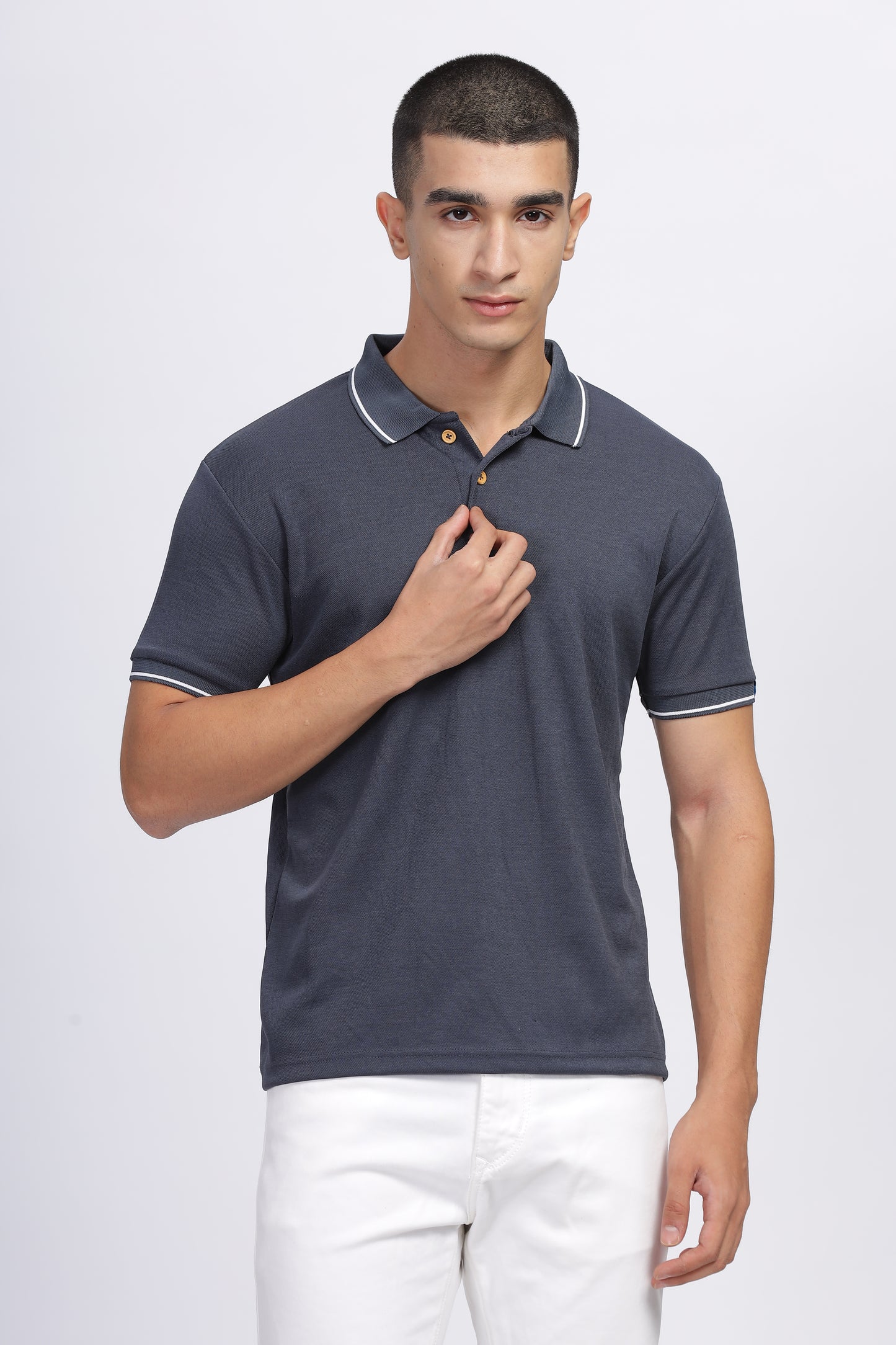 Dark Grey Men's Polo T-Shirts