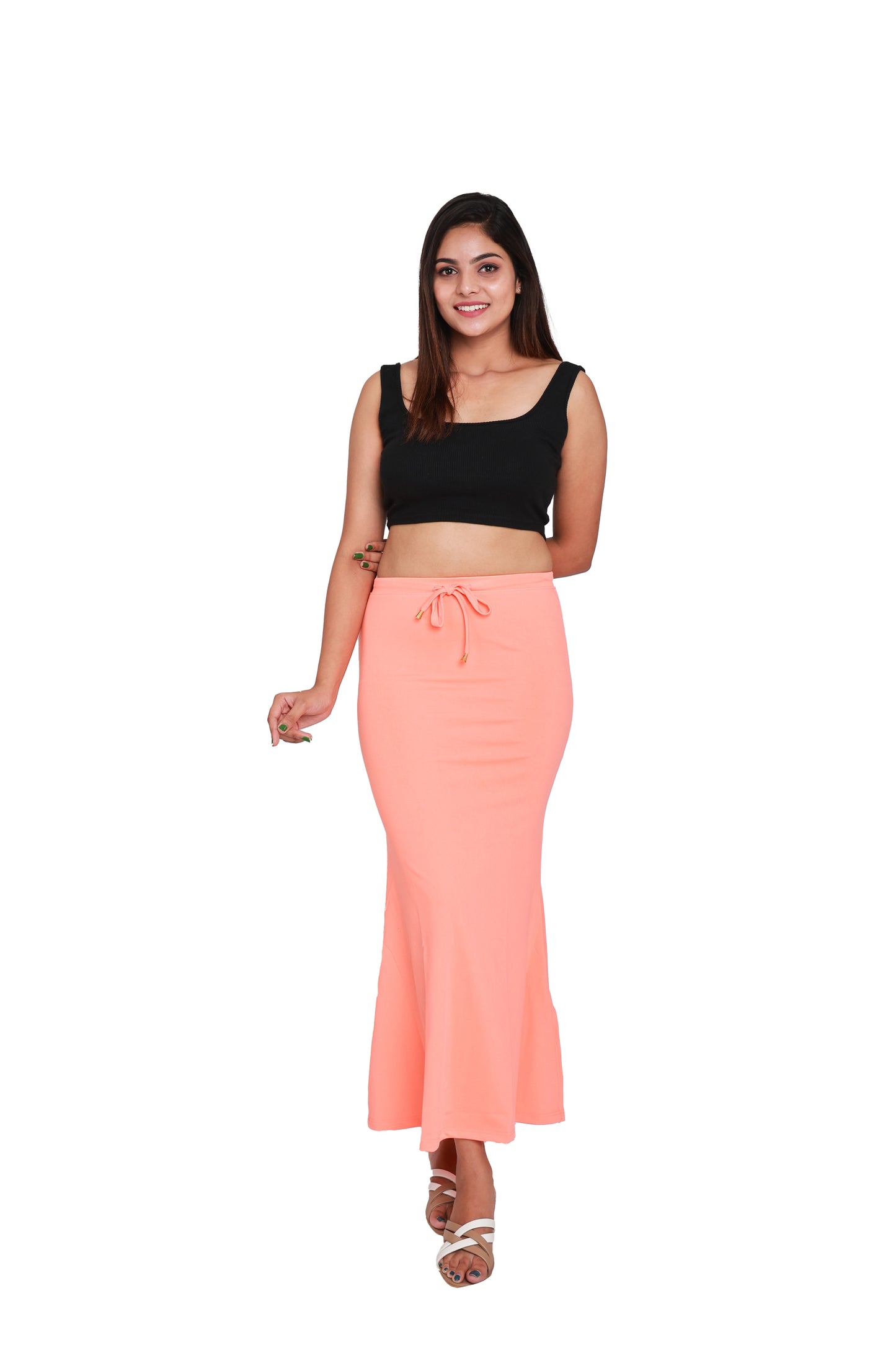 Orange Women Saree Shaper