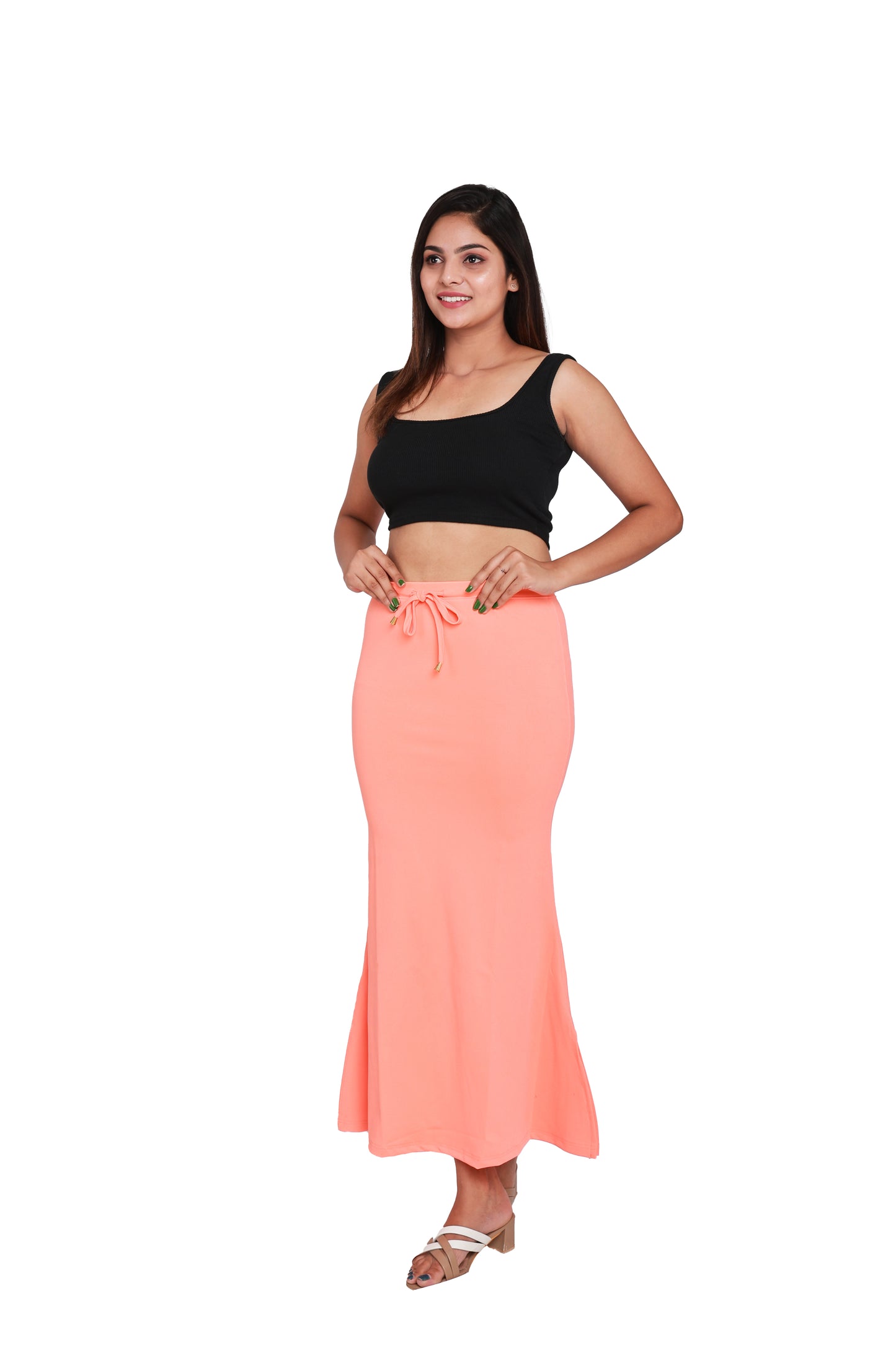 Orange Women Saree Shaper