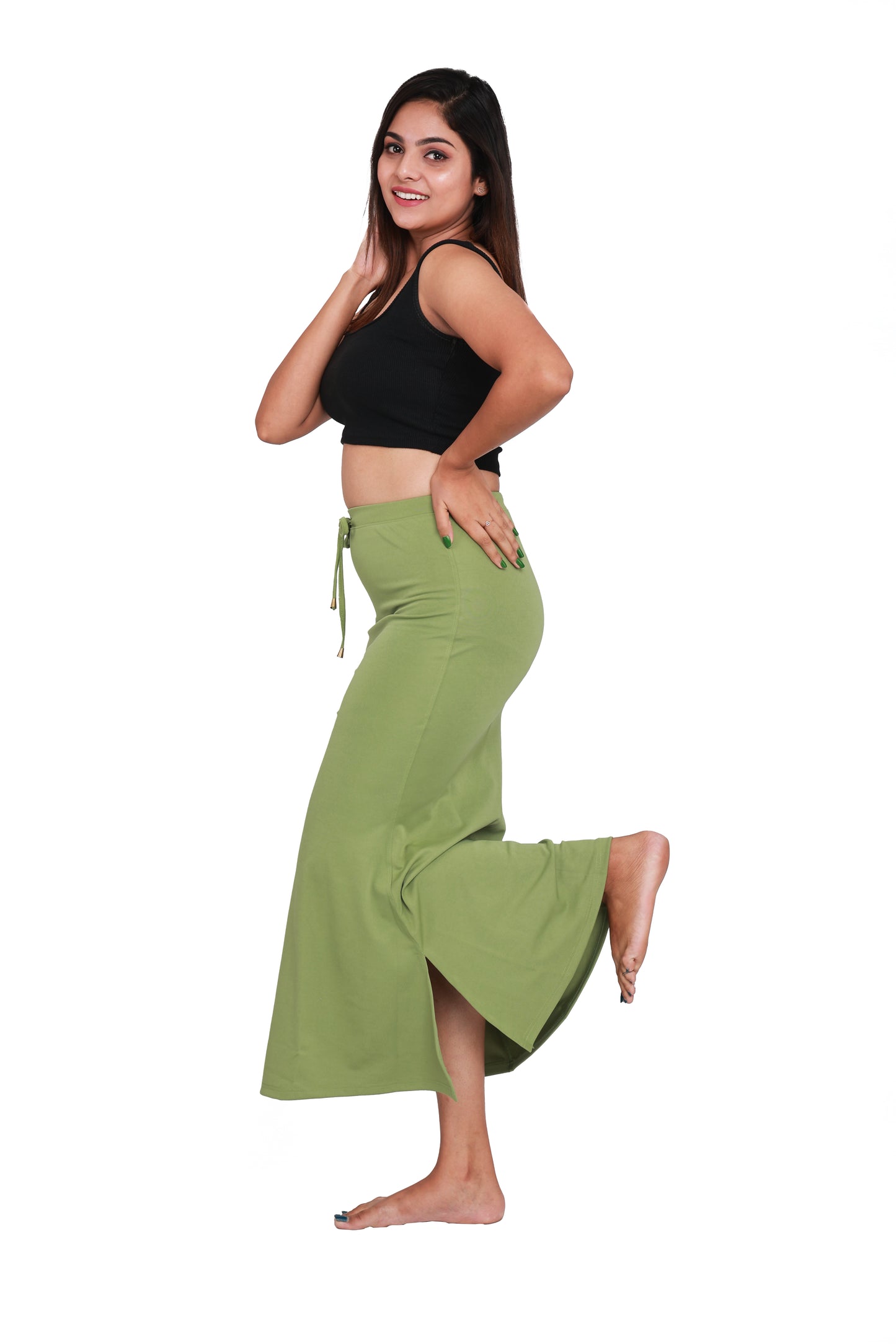 Olive Green Women Saree Shaper