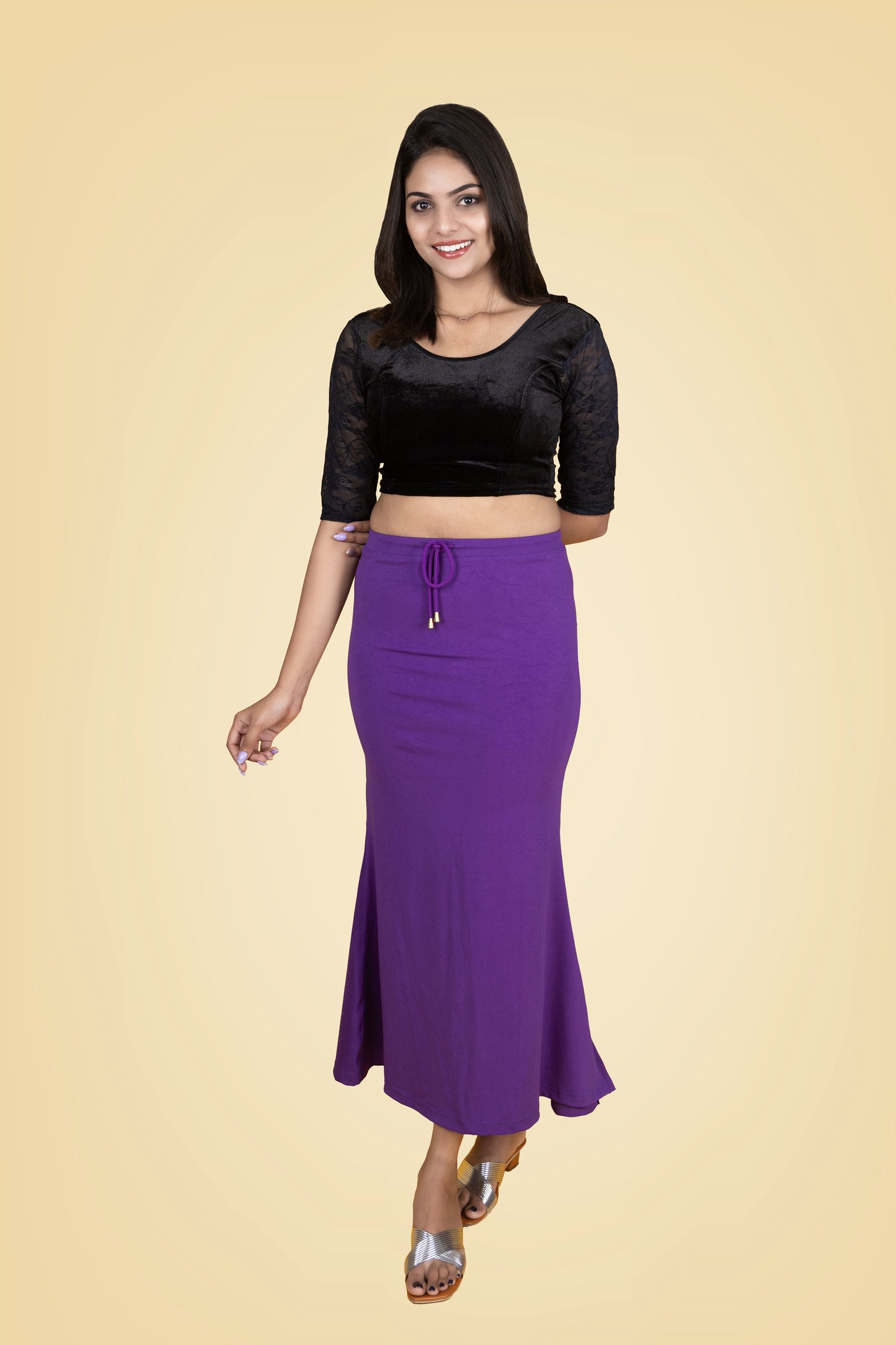 Purple Women Saree Shaper