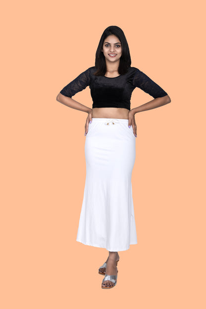 White Women Saree Shaper