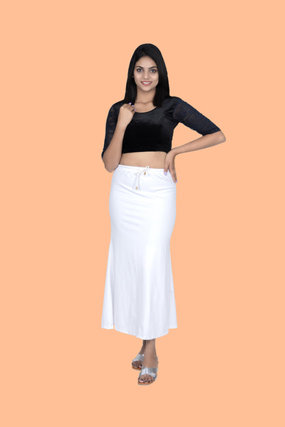 White Women Saree Shaper