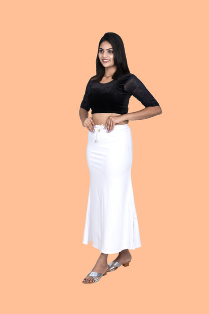 White Women Saree Shaper