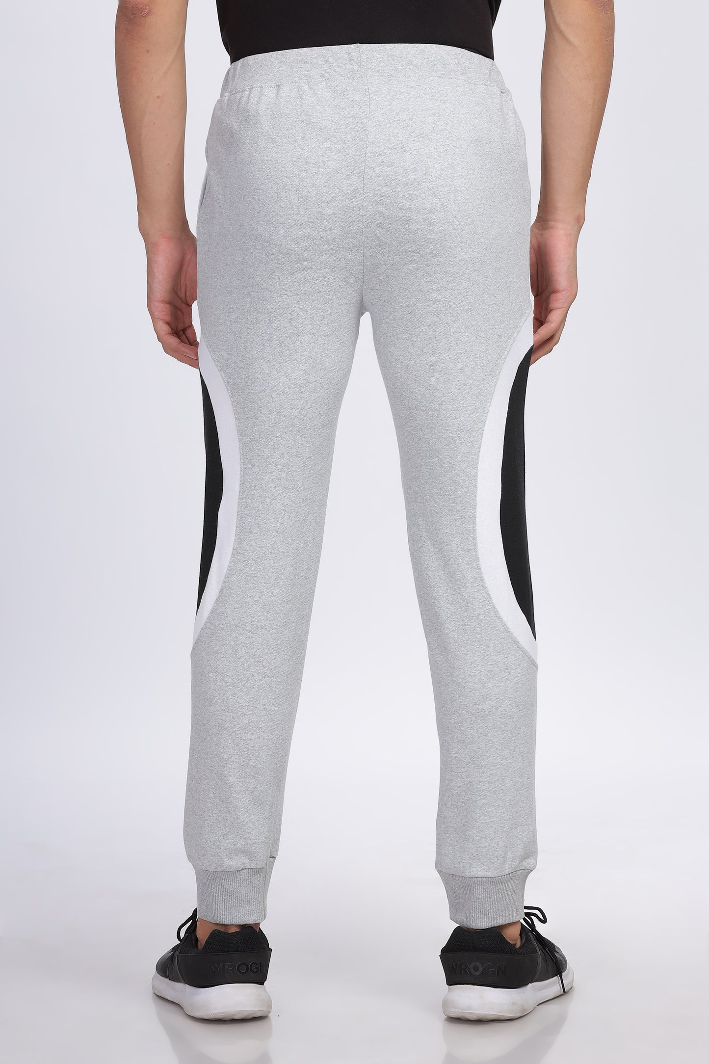 Colour Block Grey Men's Jogger Pants