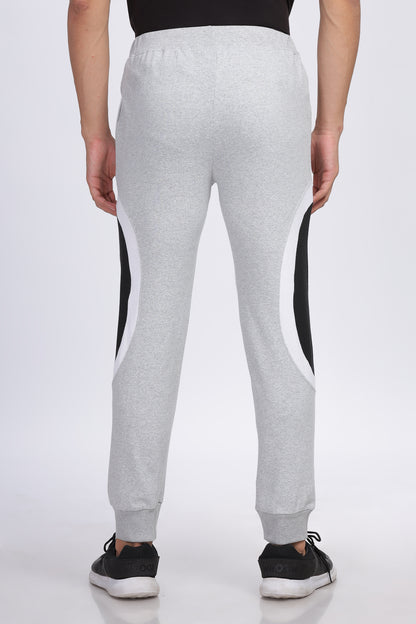 Colour Block Grey Men's Jogger Pants