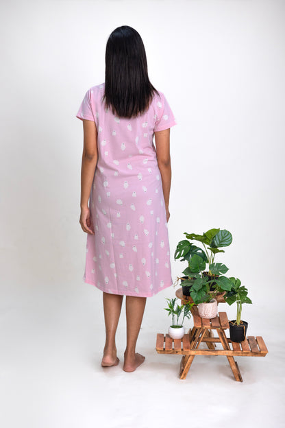 Blush Pink Boo- Boo Sleep Dress