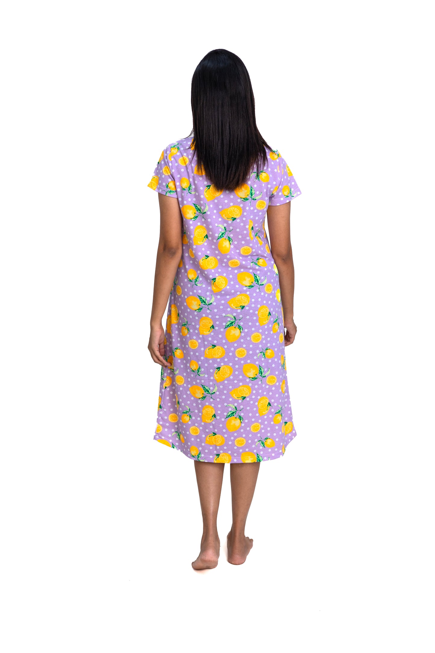 Lavender with Orange Slice Sleep Dress